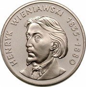 Poland 100 Zlotych Henryk Wieniawski 1979 MW Proof Y# 98 HENRYK WIENIAWSKI 1835-1880 coin reverse Poland 100 Zlotych Henryk Wieniawski 1979 MW Proof Y# 98 HENRYK WIENIAWSKI 1835-1880 coin reverse