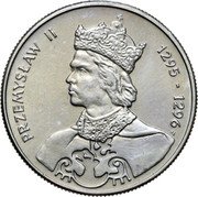 Poland 100 Zlotych King Przemyslaw II 1985 MW Y# 155 PRZEMYSŁAW II 1295 - 1296 coin reverse Poland 100 Zlotych King Przemyslaw II 1985 MW Y# 155 PRZEMYSŁAW II 1295 - 1296 coin reverse