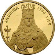 Poland 100 Zlotych Jadwiga 2000 Proof Y# 396 JADWIGA 1384 1399 coin reverse