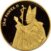 Poland 10000 Zlotych Visit of Pope Ioannes Paulus II 1987 MW Proof Y# 171 JAN PAWEŁ II SWF coin reverse