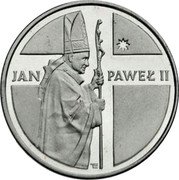 Poland 10000 Zlotych Pope John Paul II 1989 MW Proof Y# 237 JAN PAWEŁ II E coin reverse Poland 10000 Zlotych Pope John Paul II 1989 MW Proof Y# 237 JAN PAWEŁ II E coin reverse