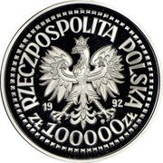 Poland 100000 Zlotych Unification of Upper Silesia & Poland 1992 Proof Y# 227 RZECZYSPOSPOLITA POLSKA 1992 MW ZŁ 100000 ZŁ coin obverse Poland 100000 Zlotych Unification of Upper Silesia & Poland 1992 Proof Y# 227 RZECZYSPOSPOLITA POLSKA 1992 MW ZŁ 100000 ZŁ coin obverse