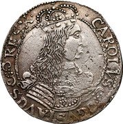 Poland 18 Groschen Elbing City Coin 1657 KM# 67 CAROLVS GVSTAVVS D G REX coin obverse Poland 18 Groschen Elbing City Coin 1657 KM# 67 CAROLVS GVSTAVVS D G REX coin obverse