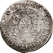 Poland 18 Groschen Elbing City Coin 1657 KM# 67 MON ARGENT CIVIT ELBINGEN 1657 coin reverse Poland 18 Groschen Elbing City Coin 1657 KM# 67 MON ARGENT CIVIT ELBINGEN 1657 coin reverse