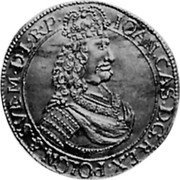 Poland 18 Groszy (1 Ort, 1 Tympf) Carl X Gustavus 1656 KM# 38 IOAN CAS D G REX POLON SVE M D L R P coin obverse Poland 18 Groszy (1 Ort, 1 Tympf) Carl X Gustavus 1656 KM# 38 IOAN CAS D G REX POLON SVE M D L R P coin obverse