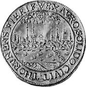 Poland 18 Groszy (1 Ort, 1 Tympf) Carl X Gustavus 1656 KM# 38 EX AVRO SOLIDO CIVIT THORVNENS FIERI F coin reverse Poland 18 Groszy (1 Ort, 1 Tympf) Carl X Gustavus 1656 KM# 38 EX AVRO SOLIDO CIVIT THORVNENS FIERI F coin reverse