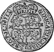 Poland 2 Ducat Michael I 1671 MH KM# 125 DUCATUS AUREUS REG POL 1671 coin reverse Poland 2 Ducat Michael I 1671 MH KM# 125 DUCATUS AUREUS REG POL 1671 coin reverse