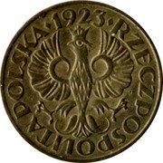 Poland 2 Grosze German Occupation Coin 1923 Y# 9 RZECZPOSPOLITA POLSKA 1923 W J coin obverse Poland 2 Grosze German Occupation Coin 1923 Y# 9 RZECZPOSPOLITA POLSKA 1923 W J coin obverse