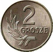 Poland 2 Grosze Circulation Coin 1949 3mln - Budapest Mint, 106k - Warsaw Mint Y# 40 2 GROSZE coin reverse Poland 2 Grosze Circulation Coin 1949 3mln - Budapest Mint, 106k - Warsaw Mint Y# 40 2 GROSZE coin reverse