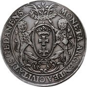 Poland 2 Thaler Johann Casimir 1650 GR KM# 50 MONETA ARGENTEA CIVITATIS GEDANENS 1650 G R coin reverse Poland 2 Thaler Johann Casimir 1650 GR KM# 50 MONETA ARGENTEA CIVITATIS GEDANENS 1650 G R coin reverse