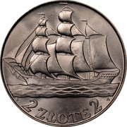 Poland 2 Zlote 15th Anniversary of Gdynia Seaport 1936 (w) Y# 30 2 ZŁOTE 2 J A coin reverse Poland 2 Zlote 15th Anniversary of Gdynia Seaport 1936 (w) Y# 30 2 ZŁOTE 2 J A coin reverse