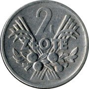 Poland 2 Zlote Circulation Coin. Fruits 1970 MW Y# 46 2 ZŁOTE WJ coin reverse Poland 2 Zlote Circulation Coin. Fruits 1970 MW Y# 46 2 ZŁOTE WJ coin reverse