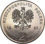 Poland 2 Zlote 55th Anniversary of the Katyn Forest Massacre 1995 Y# 285 RZECZPOSPOLITA POLSKA 1995 ZŁ 2 ZŁ coin obverse Poland 2 Zlote 55th Anniversary of the Katyn Forest Massacre 1995 Y# 285 RZECZPOSPOLITA POLSKA 1995 ZŁ 2 ZŁ coin obverse