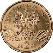 Poland 2 Zlote Hedgehog 1996 Y# 311 RZECZPOSPOLITA POLSKA MW 1996 ZŁ 2 ZŁ coin obverse Poland 2 Zlote Hedgehog 1996 Y# 311 RZECZPOSPOLITA POLSKA MW 1996 ZŁ 2 ZŁ coin obverse