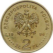 Poland 2 Zlote 150th Anniversary of the Birth of Henryk Sienkiewicz 1996 Y# 315 RZECZPOSPOLITA POLSKA 19 96 MW ZŁ 2 ZŁ coin obverse Poland 2 Zlote 150th Anniversary of the Birth of Henryk Sienkiewicz 1996 Y# 315 RZECZPOSPOLITA POLSKA 19 96 MW ZŁ 2 ZŁ coin obverse