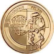 Poland 2 Zlote Poland's Accession to NATO 1999 Y# 357 DO WSTĄPIENIE POLSKI NATO coin reverse