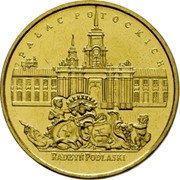 Poland 2 Zlote Potocki Palace in Radzyn Podlaski 1999 Y# 372 PAŁAC POTOCKICH KR RADZYŃ PODLASKI coin reverse