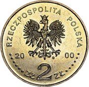 Poland 2 Zlote Great Jubilee of the Year 2000 2000 Y# 376 RZECZPOSPOLITA POLSKA MW 2000 ZŁ 2 ZŁ coin obverse