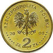 Poland 2 Zlote John II Casimir Vasa 2000 Y# 398 RZECZPOSPOLITA POLSKA MW 20 00 ZŁ 2 ZŁ coin obverse