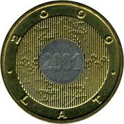 Poland 2 Zlote Millennium. Celebrating 2000 Years 2000 Y# 374 2 0 0 0 L A T coin reverse Poland 2 Zlote Millennium. Celebrating 2000 Years 2000 Y# 374 2 0 0 0 L A T coin reverse
