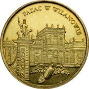 Poland 2 Zlote Wilanow Palace 2000 Y# 390 PAŁAC W WILANOWIE coin reverse