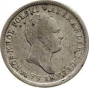 Poland 2 Zlote Alexander I 1819 IB C# 99a ALEXANDER I CESARZ A W ROS KRÓL POLSKI coin obverse