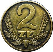 Poland 2 Zlote Circulation Coin. Ears 1975 Struck at Leningrad Mint Y# 80.1 2 ZŁ KW coin reverse Poland 2 Zlote Circulation Coin. Ears 1975 Struck at Leningrad Mint Y# 80.1 2 ZŁ KW coin reverse