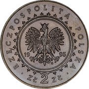 Poland 2 Zlote Lazienki Royal Palace 1995 Y# 310 RZECZPOSPOLITA POLSKA 19 95 MW ZŁ 2 ZŁ coin obverse Poland 2 Zlote Lazienki Royal Palace 1995 Y# 310 RZECZPOSPOLITA POLSKA 19 95 MW ZŁ 2 ZŁ coin obverse