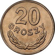 Poland 20 Groszy Circulation Coin 1949 (kr) Y# 43 20 GROSZY coin reverse Poland 20 Groszy Circulation Coin 1949 (kr) Y# 43 20 GROSZY coin reverse