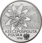 Poland 20 Zlotych 100th Anniversary of Discovering Polonium and Radium 1998 Proof Y# 354 ZŁ 20 RZECZPOSPOLITA POLSKA 1998 MW coin obverse Poland 20 Zlotych 100th Anniversary of Discovering Polonium and Radium 1998 Proof Y# 354 ZŁ 20 RZECZPOSPOLITA POLSKA 1998 MW coin obverse