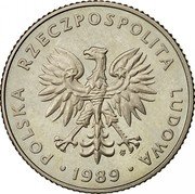 Poland 20 Zlotych Circulation Coin 1989 MW Y# 153.2 POLSKA RZECZPOSPOLITA LUDOWA MW 1989 coin obverse Poland 20 Zlotych Circulation Coin 1989 MW Y# 153.2 POLSKA RZECZPOSPOLITA LUDOWA MW 1989 coin obverse