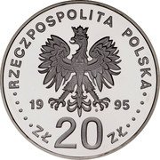 Poland 20 Zlotych 75th Anniversary of Battle of Warsaw 1995 Proof Y# 298 RZECZPOSPOLITA POLSKA 1995 MW ZŁ 20 ZŁ coin obverse Poland 20 Zlotych 75th Anniversary of Battle of Warsaw 1995 Proof Y# 298 RZECZPOSPOLITA POLSKA 1995 MW ZŁ 20 ZŁ coin obverse