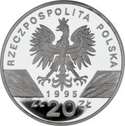 Poland 20 Zlotych Wels Catfish 1995 Proof Y# 290 RZECZPOSPOLITA POLSKA MW 1995 ZŁ 20 ZŁ coin obverse Poland 20 Zlotych Wels Catfish 1995 Proof Y# 290 RZECZPOSPOLITA POLSKA MW 1995 ZŁ 20 ZŁ coin obverse