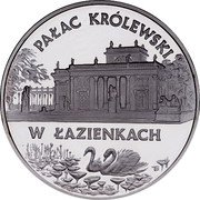 Poland 20 Zlotych Lazienki Royal Palace 1995 Proof Y# 296 PAŁAC KRÓLEWSKI W ŁAZIENKACH coin reverse Poland 20 Zlotych Lazienki Royal Palace 1995 Proof Y# 296 PAŁAC KRÓLEWSKI W ŁAZIENKACH coin reverse