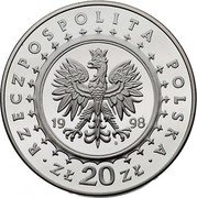 Poland 20 Zlotych Castle in Kornik 1998 Proof Y# 348 RZECZPOSPOLITA POLSKA ZŁ 20 ZŁ 1998 MW coin obverse Poland 20 Zlotych Castle in Kornik 1998 Proof Y# 348 RZECZPOSPOLITA POLSKA ZŁ 20 ZŁ 1998 MW coin obverse