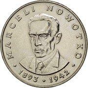 Poland 20 Zlotych Marceli Nowotko 1974 MW Y# 69 MARCELI NOWOTKO 1893 1942 coin reverse Poland 20 Zlotych Marceli Nowotko 1974 MW Y# 69 MARCELI NOWOTKO 1893 1942 coin reverse
