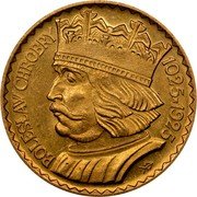 Poland 20 Zlotych 900th Anniversary of the Death of Boleslaw Chrobry ND (1925) (w) Y# 33 BOLESŁAW CHROBRY 1025 1925 coin reverse Poland 20 Zlotych 900th Anniversary of the Death of Boleslaw Chrobry ND (1925) (w) Y# 33 BOLESŁAW CHROBRY 1025 1925 coin reverse