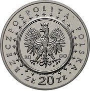 Poland 20 Zlotych Palace in Wilanow 2000 Proof Y# 391 RZECZPOSPOLITA POLSKA 2000 MW ZŁ 20 ZŁ coin obverse