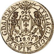 Poland 200 Zlotych 1000th Anniversary of Gdansk 1996 Proof Y# 320 1997 997 TYSIĄCLECIE MIASTA GDAŃSKA coin reverse Poland 200 Zlotych 1000th Anniversary of Gdansk 1996 Proof Y# 320 1997 997 TYSIĄCLECIE MIASTA GDAŃSKA coin reverse