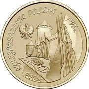 Poland 200 Zlotych 150th Anniversary of the Birth of Henryk Sienkiewicz 1996 Proof Y# 316 RZECZPOSPOLITA POLSKA 1996 R. 200 ZŁ MW coin obverse Poland 200 Zlotych 150th Anniversary of the Birth of Henryk Sienkiewicz 1996 Proof Y# 316 RZECZPOSPOLITA POLSKA 1996 R. 200 ZŁ MW coin obverse