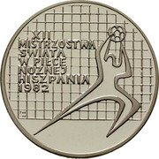 Poland 200 Zlotych Football World Cup in Spain 1982 MW Proof Y# 130 XII MISTRZOSTWA ŚWIATA W PIŁCE NOŻNEJ HISZPANIA 1982 J M - N coin reverse Poland 200 Zlotych Football World Cup in Spain 1982 MW Proof Y# 130 XII MISTRZOSTWA ŚWIATA W PIŁCE NOŻNEJ HISZPANIA 1982 J M - N coin reverse