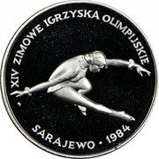 Poland 200 Zlotych Winter Olympics in Sarajevo 1984 MW Proof Y# 149 XIV ZIMOWE IGRZYSKA OLIMPIJSKIE SWF SARAJEVO 1984 coin reverse Poland 200 Zlotych Winter Olympics in Sarajevo 1984 MW Proof Y# 149 XIV ZIMOWE IGRZYSKA OLIMPIJSKIE SWF SARAJEVO 1984 coin reverse