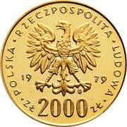 Poland 2000 Zlotych Mikolaj Kopernik 1979 MW Proof Y# 106 POLSKA RZECZPOSPOLITA LUDOWA 19 79 MW ZŁ 2000 ZŁ coin obverse Poland 2000 Zlotych Mikolaj Kopernik 1979 MW Proof Y# 106 POLSKA RZECZPOSPOLITA LUDOWA 19 79 MW ZŁ 2000 ZŁ coin obverse