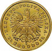 Poland 200000 Zlotych 180th Anniversary of the Birth of Fryderyk Franciszek Chopin 1990 Proof Y# 205 RZECZPOSPOLITA POLSKA 19 90 ZŁ 200000 ZŁ coin obverse Poland 200000 Zlotych 180th Anniversary of the Birth of Fryderyk Franciszek Chopin 1990 Proof Y# 205 RZECZPOSPOLITA POLSKA 19 90 ZŁ 200000 ZŁ coin obverse