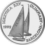 Poland 200000 Zlotych XXV Olympics Games in Barcelona. Sailboats 1991 MW Proof Y# 241 IGRZYSKA XXV OLIMPIADY BARCELONA 1992 E coin reverse Poland 200000 Zlotych XXV Olympics Games in Barcelona. Sailboats 1991 MW Proof Y# 241 IGRZYSKA XXV OLIMPIADY BARCELONA 1992 E coin reverse