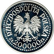 Poland 200000 Zlotych EXPO'92 in Seville 1992 Proof Y# 231 RZECZPOSPOLITA POLSKA 1992 MW ZŁ 200000 ZŁ coin obverse Poland 200000 Zlotych EXPO'92 in Seville 1992 Proof Y# 231 RZECZPOSPOLITA POLSKA 1992 MW ZŁ 200000 ZŁ coin obverse