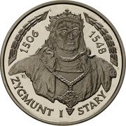Poland 200000 Zlotych Sigismund I the Old 1994 MW Proof Y# 274 1506 1548 ZYGMUNT I STARY coin reverse Poland 200000 Zlotych Sigismund I the Old 1994 MW Proof Y# 274 1506 1548 ZYGMUNT I STARY coin reverse