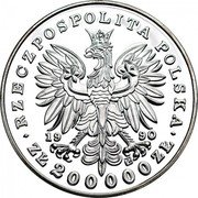 Poland 200000 Zlotych Tadeusz Kosciuszko 1990 Proof Y# 203 RZECZPOSPOLITA POLSKA 19 90 ZŁ 200000 ZŁ coin obverse Poland 200000 Zlotych Tadeusz Kosciuszko 1990 Proof Y# 203 RZECZPOSPOLITA POLSKA 19 90 ZŁ 200000 ZŁ coin obverse