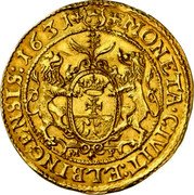Poland 3 Ducat Gustaw II Adolf Swedish Occupation 1631 MP KM# 34 MONETA CIVIT ELBINGENSIS 1631 coin reverse Poland 3 Ducat Gustaw II Adolf Swedish Occupation 1631 MP KM# 34 MONETA CIVIT ELBINGENSIS 1631 coin reverse