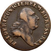 Poland 3 Grossus Frederick William II 1797 B C# 4A FRIDERICUS WILHELM BORUSS REX coin obverse Poland 3 Grossus Frederick William II 1797 B C# 4A FRIDERICUS WILHELM BORUSS REX coin obverse